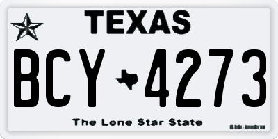 TX license plate BCY4273