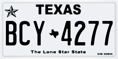 TX license plate BCY4277