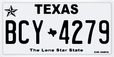 TX license plate BCY4279