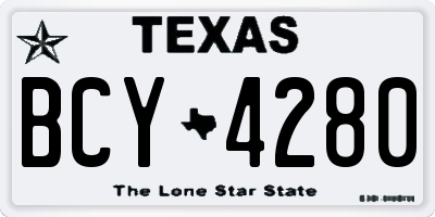 TX license plate BCY4280