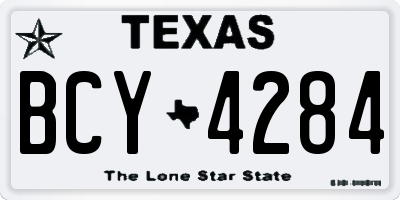 TX license plate BCY4284