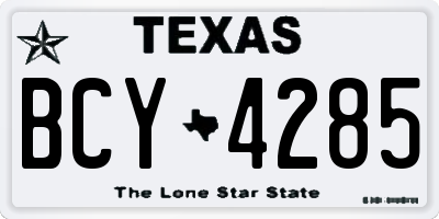 TX license plate BCY4285