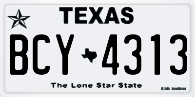 TX license plate BCY4313