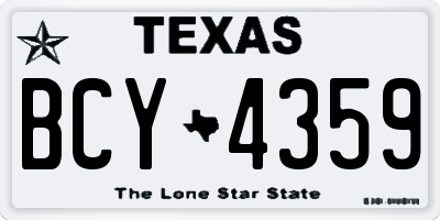 TX license plate BCY4359