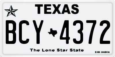 TX license plate BCY4372