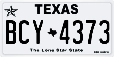 TX license plate BCY4373