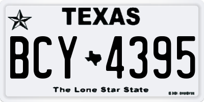 TX license plate BCY4395