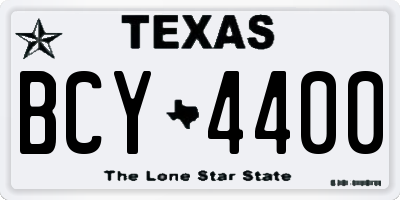 TX license plate BCY4400