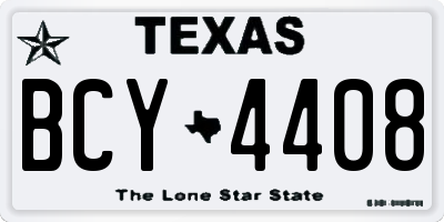 TX license plate BCY4408