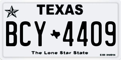 TX license plate BCY4409