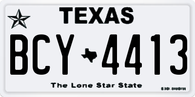 TX license plate BCY4413