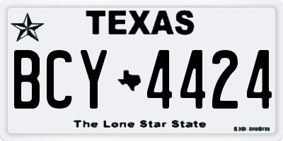 TX license plate BCY4424