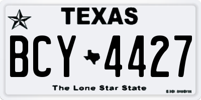 TX license plate BCY4427