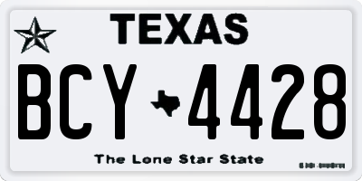 TX license plate BCY4428