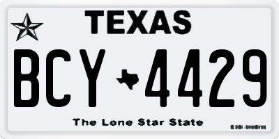TX license plate BCY4429