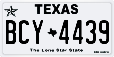 TX license plate BCY4439