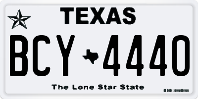 TX license plate BCY4440