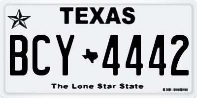 TX license plate BCY4442