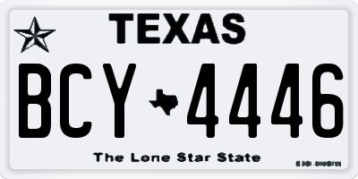 TX license plate BCY4446