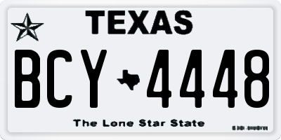 TX license plate BCY4448