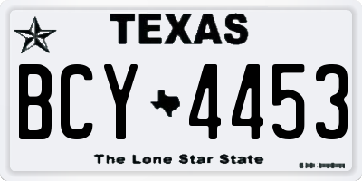 TX license plate BCY4453