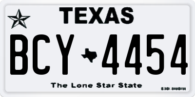 TX license plate BCY4454