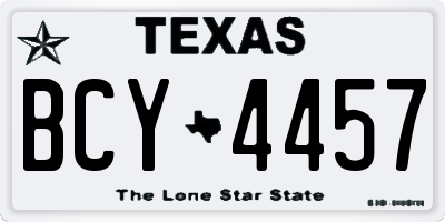 TX license plate BCY4457