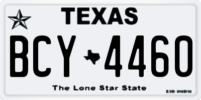 TX license plate BCY4460