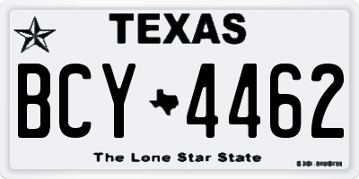 TX license plate BCY4462