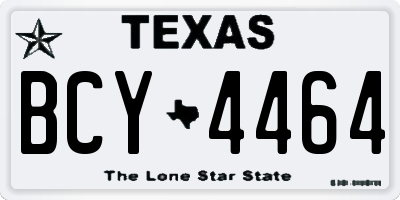 TX license plate BCY4464