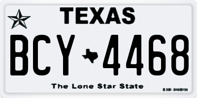TX license plate BCY4468