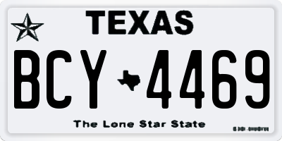 TX license plate BCY4469