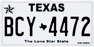 TX license plate BCY4472
