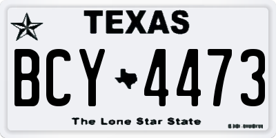 TX license plate BCY4473