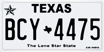TX license plate BCY4475