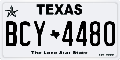 TX license plate BCY4480
