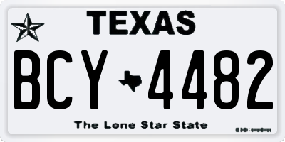 TX license plate BCY4482