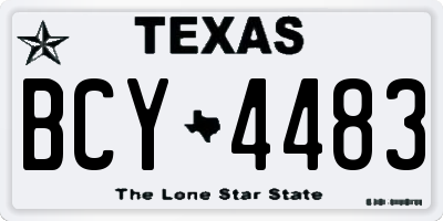 TX license plate BCY4483