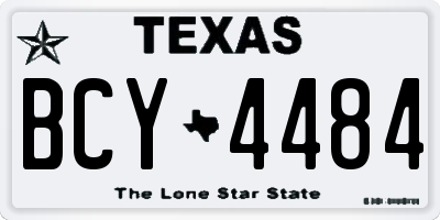 TX license plate BCY4484