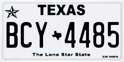 TX license plate BCY4485