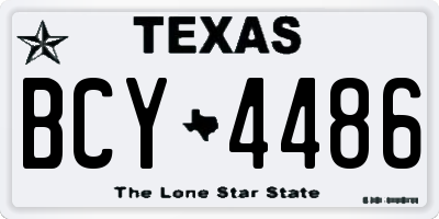 TX license plate BCY4486