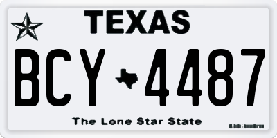 TX license plate BCY4487