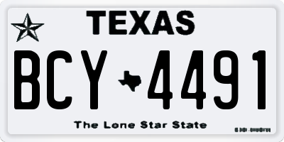 TX license plate BCY4491