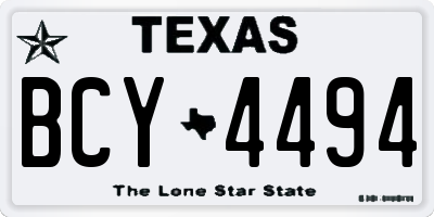 TX license plate BCY4494