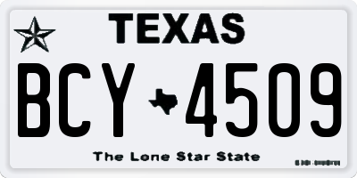 TX license plate BCY4509