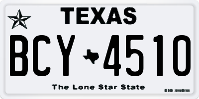 TX license plate BCY4510