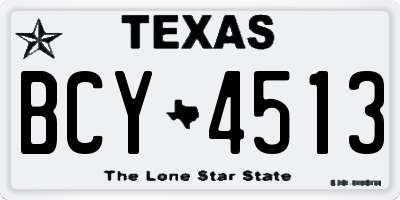 TX license plate BCY4513