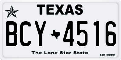 TX license plate BCY4516