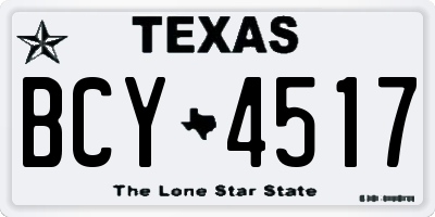 TX license plate BCY4517