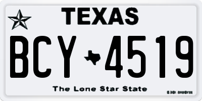 TX license plate BCY4519